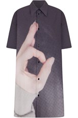 Mm6 By Maison Margiela 6 HAND PRINT SHIRT DRESS | BLACK